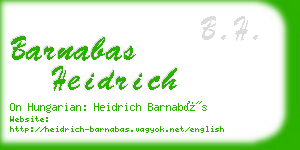 barnabas heidrich business card